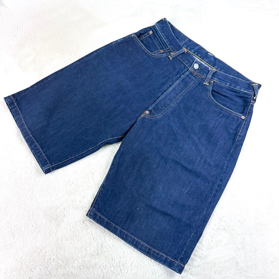 【美品】エヴィス エビス 大黒 ビッグカモメ ハーフパンツ デニム ジーンズ