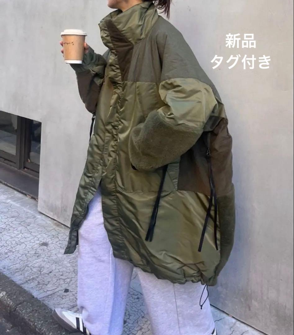 未使用 etsinta モンスター中綿オーバーコート カーキ