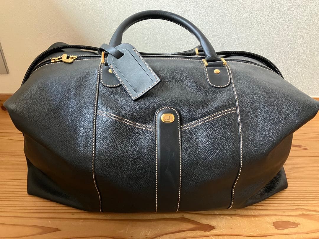 dunhill ボストンバッグ 黒レザー