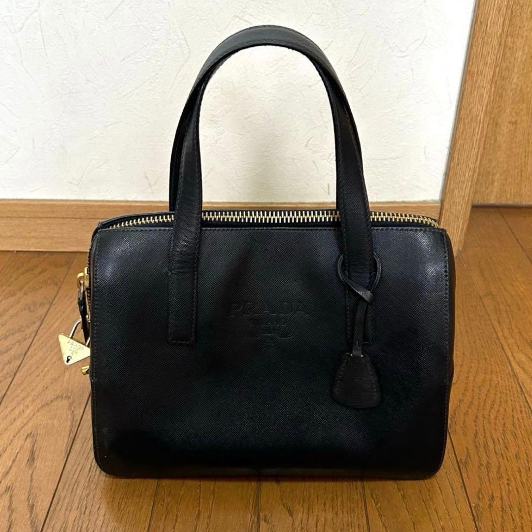 PRADA ハンドバッグ　ネイビー