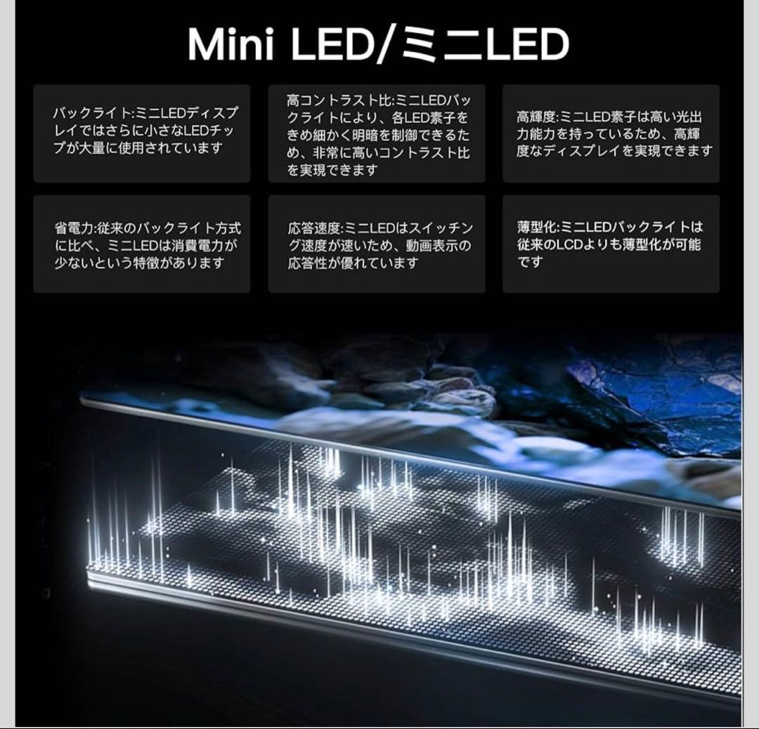【新品未開封】FPD チューナーレス 4K 50型 Mini LED