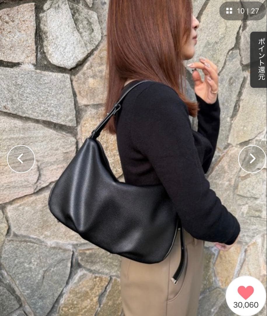 【macoto×EFOLE コラボ】 2way ショルダーバッグ　efole 黒