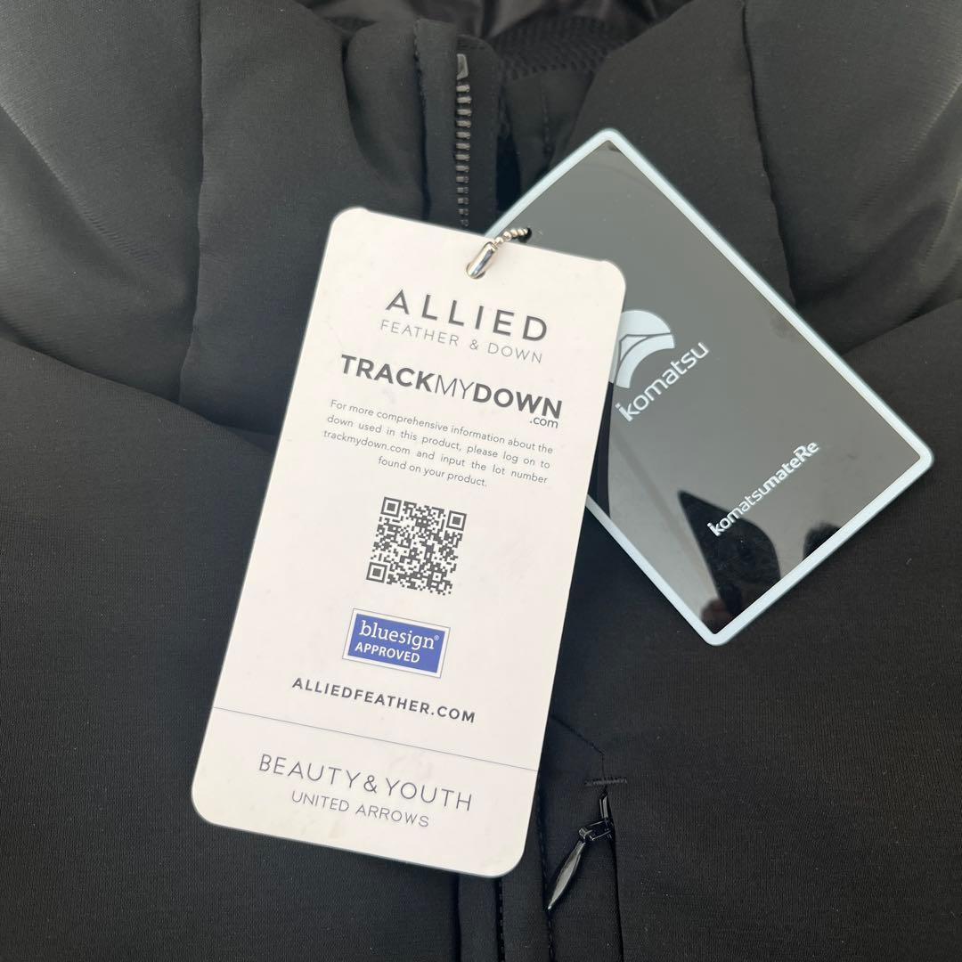 新品タグ付き【BEAUTY&YOUTH】小松マテーレダウンジャケット ブラックL