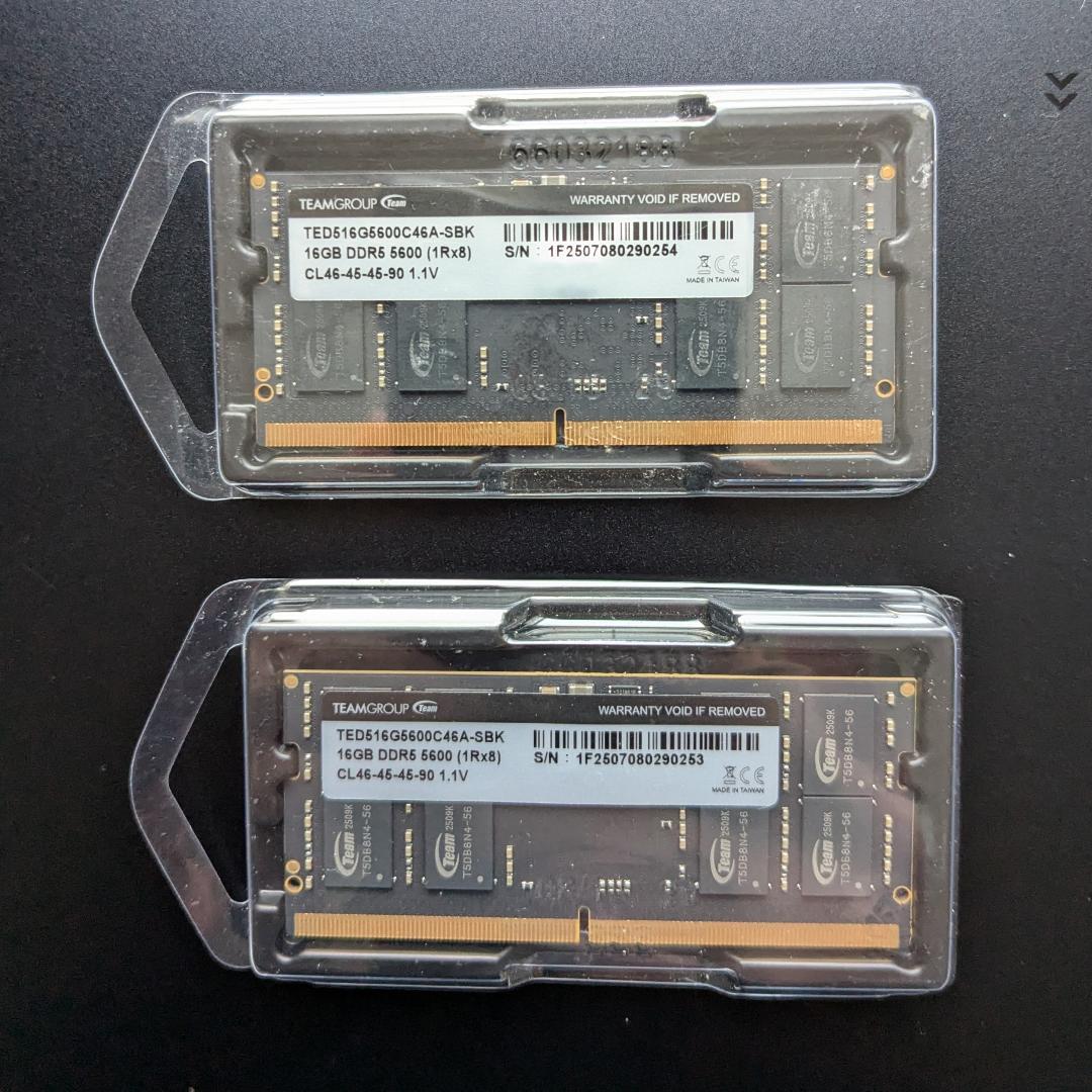 Team DDR5 5600MHz 32GB (16GBx2枚) SO-DIMM