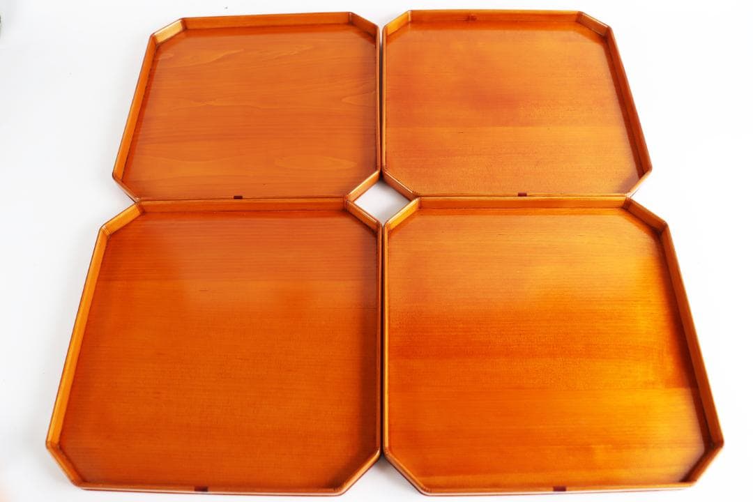 春慶塗 吸物椀膳 木製漆器 角膳 10客 懐石道具会席