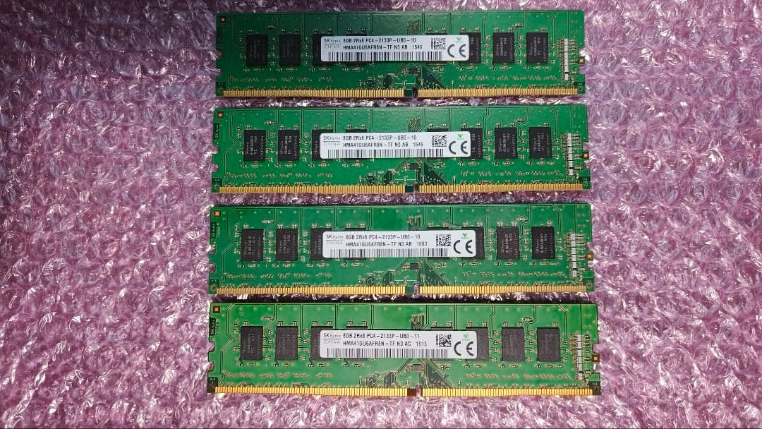 DDR4 8GBx4枚 32GB pc4-2133P 動作確認済み ②
