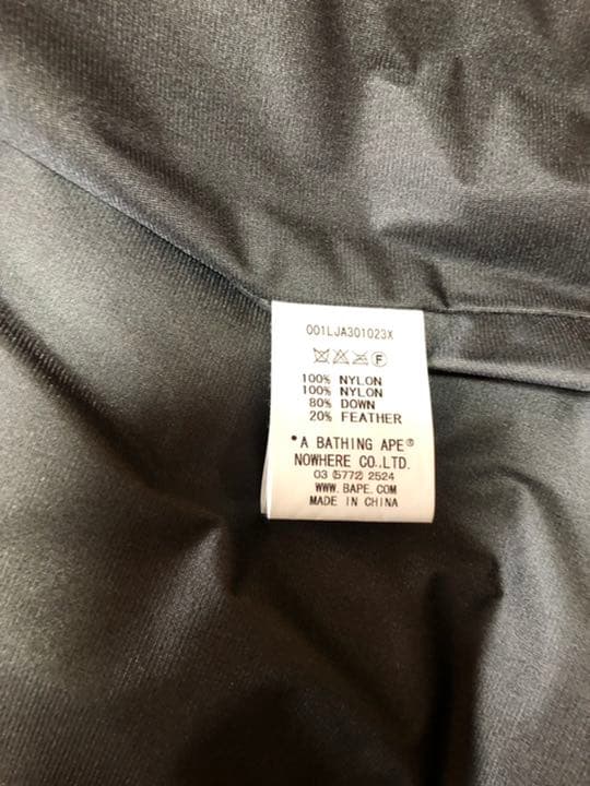 【値下】A BATHING APE　WIND STOPPER／ダウンベスト