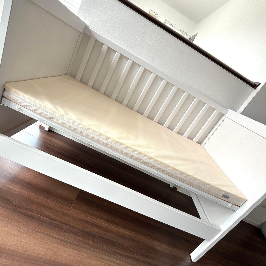 IKEA ベビーベッド ホワイト 木製