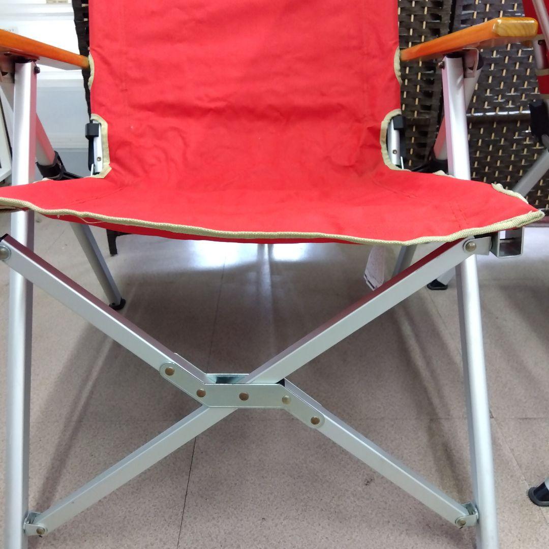 《Colemanコンパクトクッションチェア》レッド×ブラック2脚セット