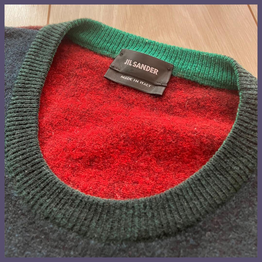 美品❗️【JIL SANDER】ニット/セーター/イタリア製/カラーブロック