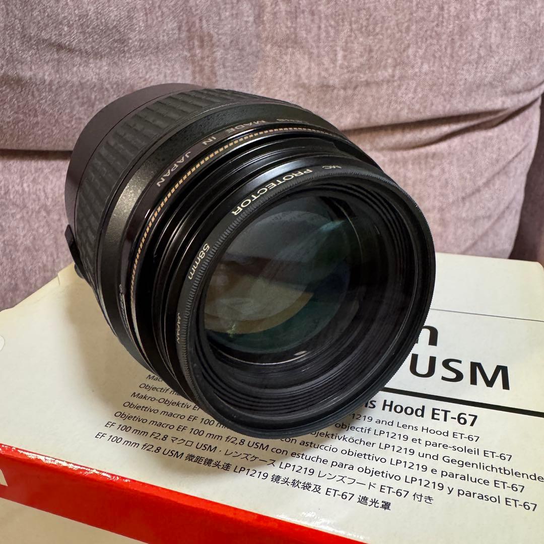 【完動品】Canon EF 100mm F2.8 MACRO USM 三脚座付き