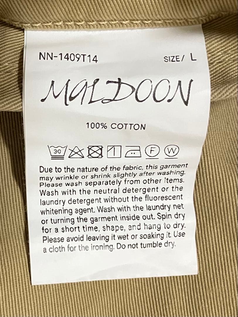 【NICENESS】MALDOON /チノパン Lサイズ/日本製