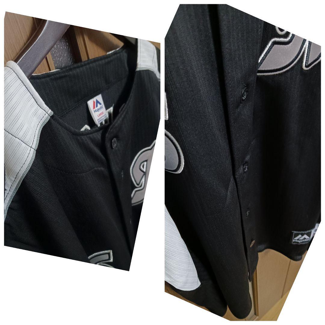 マジェスティック 千葉ロッテ 井口資仁 復刻ビジター刺繍ユニフォーム 紙タグ付き