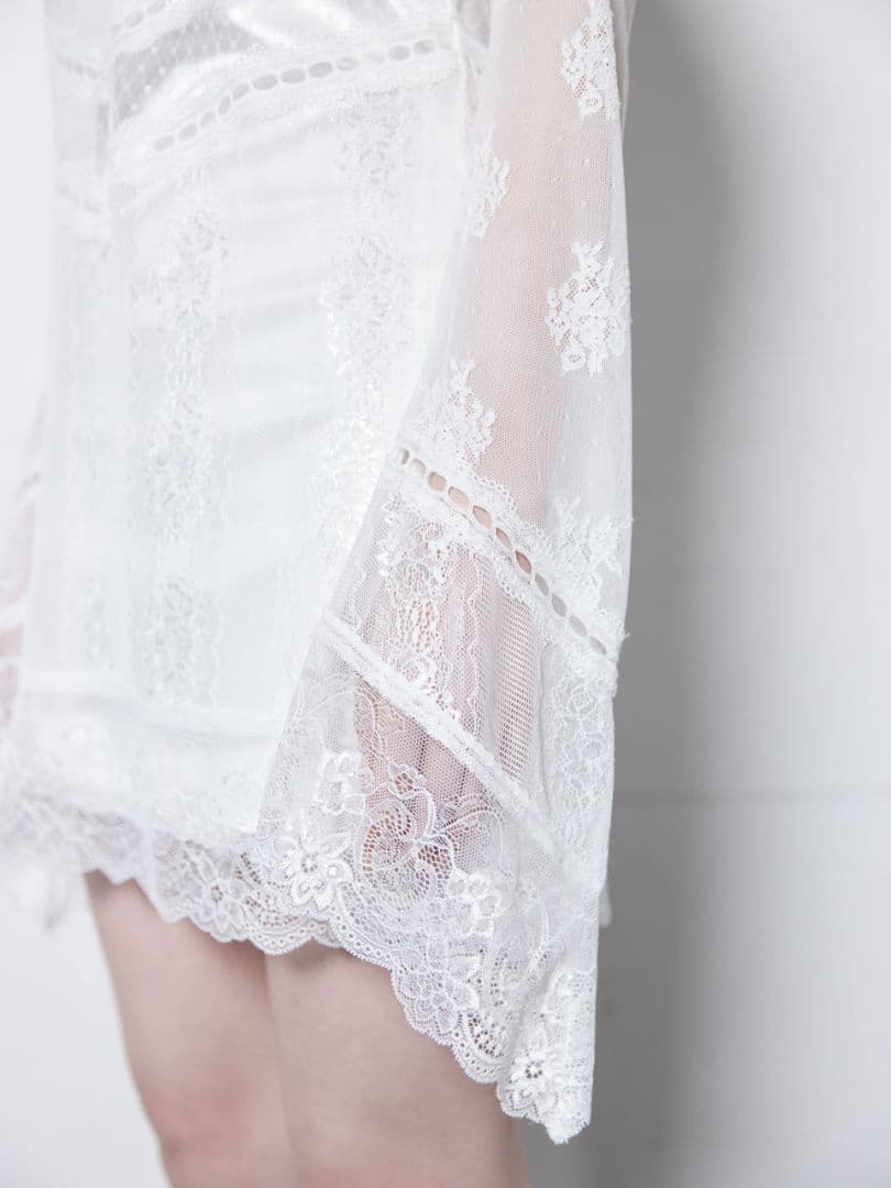 ワンピース neith. Veil Off-shoulder Dress(White)