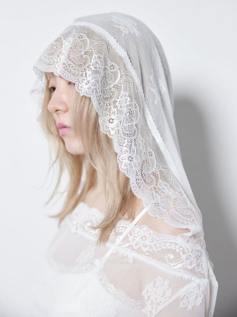 ワンピース neith. Veil Off-shoulder Dress(White)