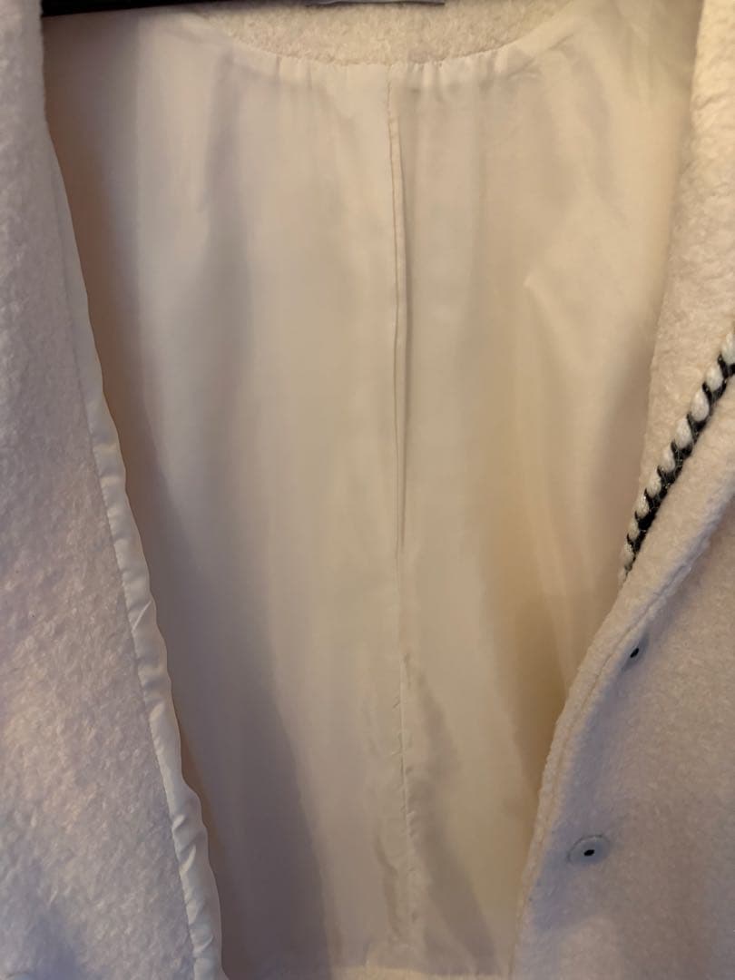 HIAND コート　セーラー襟コート　ホワイト