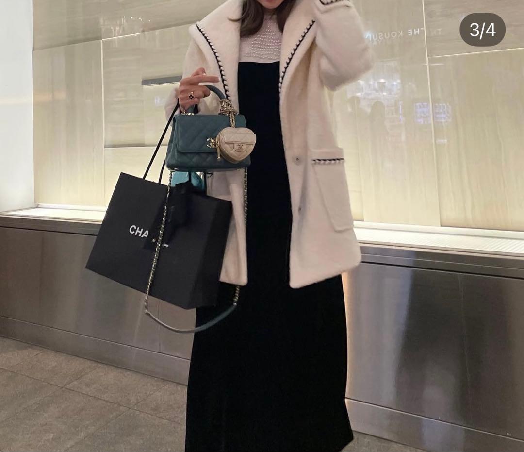 HIAND コート　セーラー襟コート　ホワイト