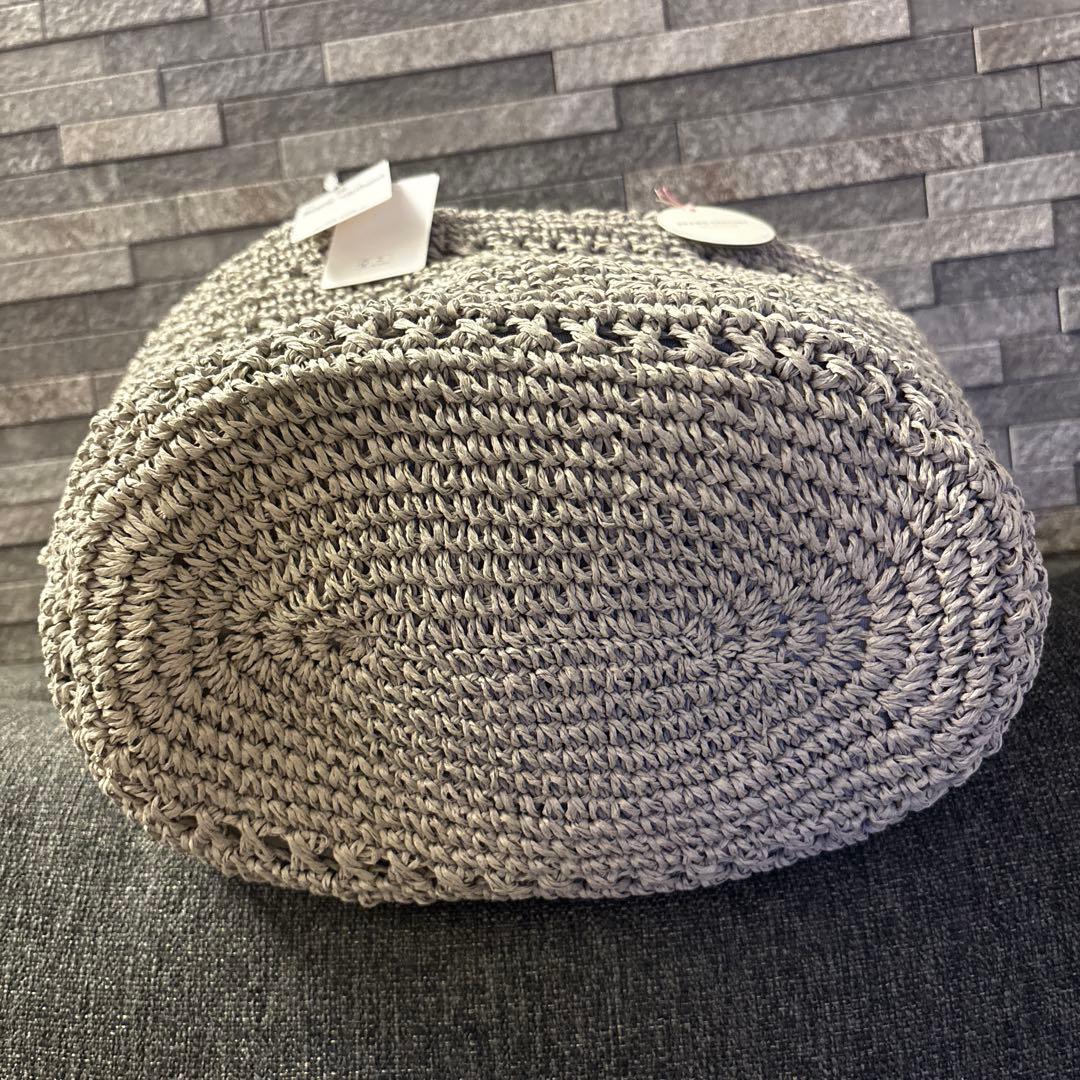 DEAN & DELUCA かごバッグBEAMS クロッシェバスケットバッグ M