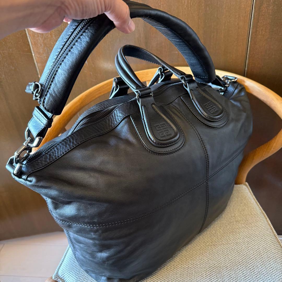 GIVENCHY メンズ 2way レザーボストンバッグ ナイチンゲール