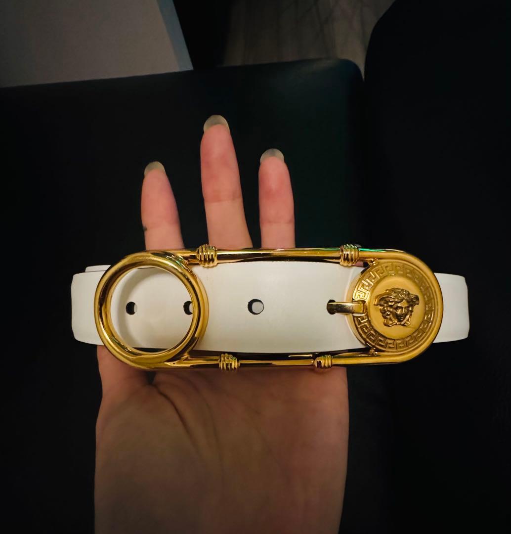 VERSACE セーフティーピンレザー ベルト