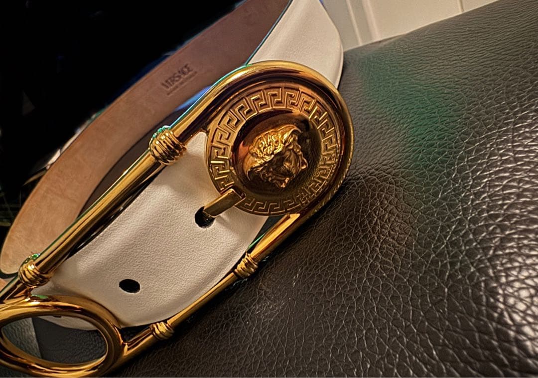 VERSACE セーフティーピンレザー ベルト