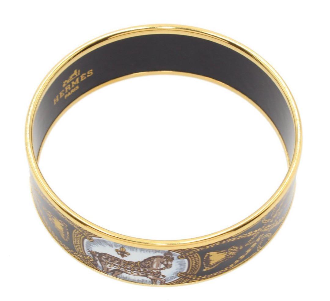 Q2205 美品 エルメス エマイユGM 七宝焼き バングル ブレスレット