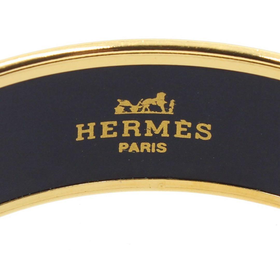 Q2205 美品 エルメス エマイユGM 七宝焼き バングル ブレスレット