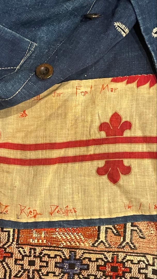 ジャケット・アウター De Rien indigo linen double breasted JKT