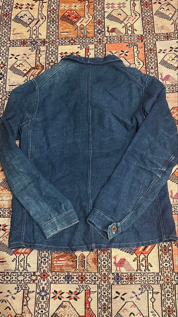 ジャケット・アウター De Rien indigo linen double breasted JKT