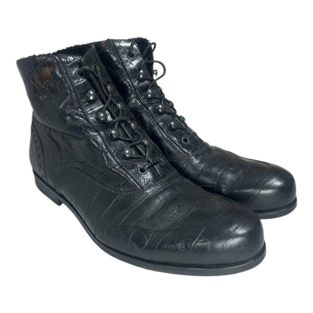 ENPORIO ARMANI黒 レザー ブーツ