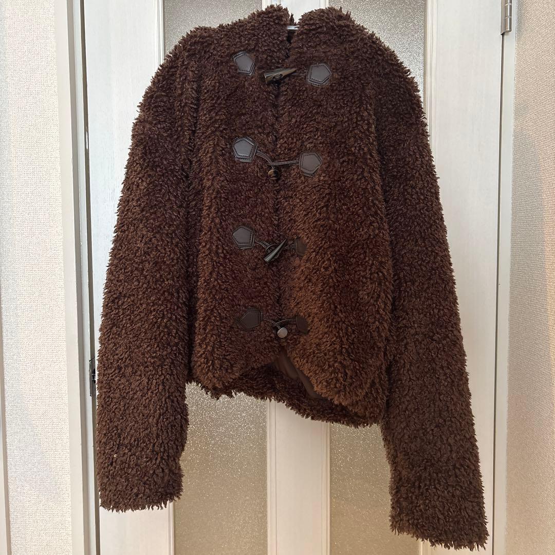 emmy同型 プードルファータッチボタンコート