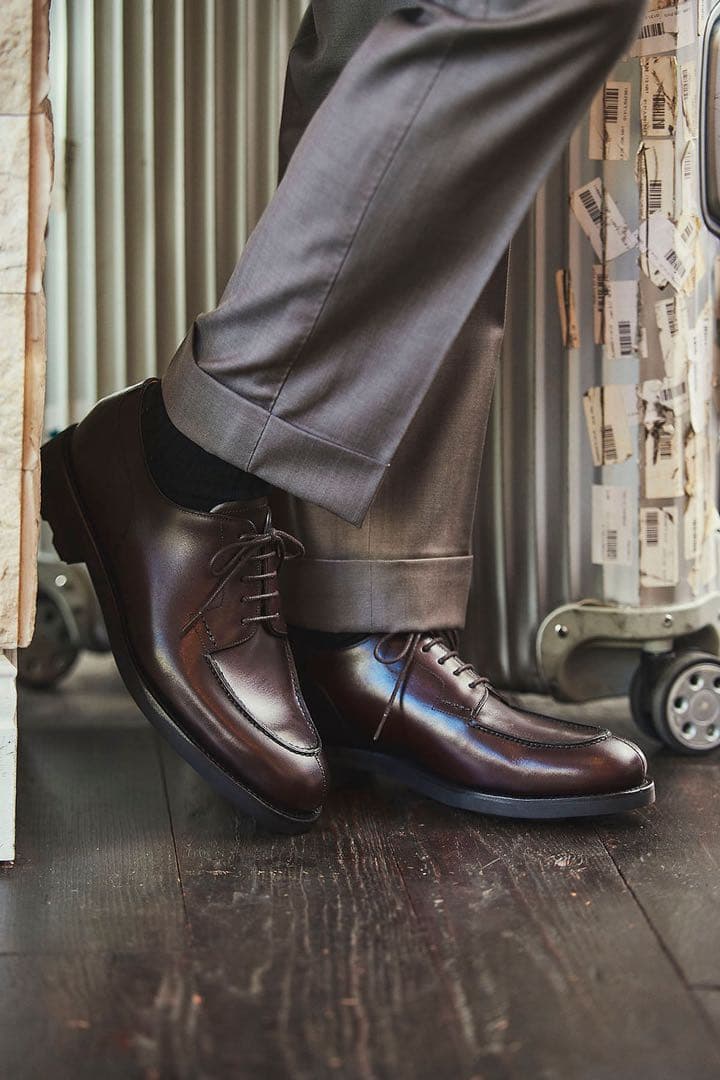 美品 42nd Highland ダークブラウン レザーシューズ