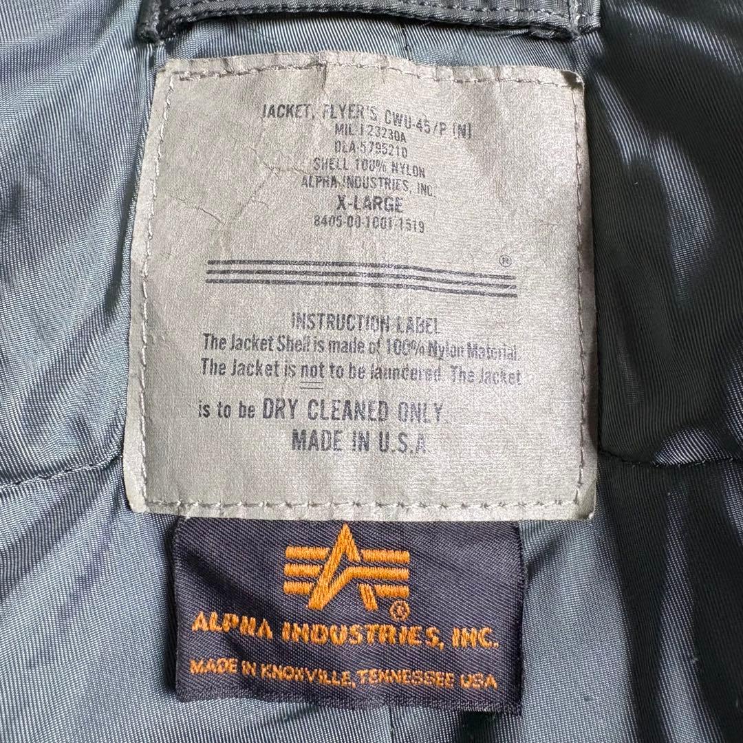 ALPHA 90s USA製 CWU-45p ma-2 フライトジャケット