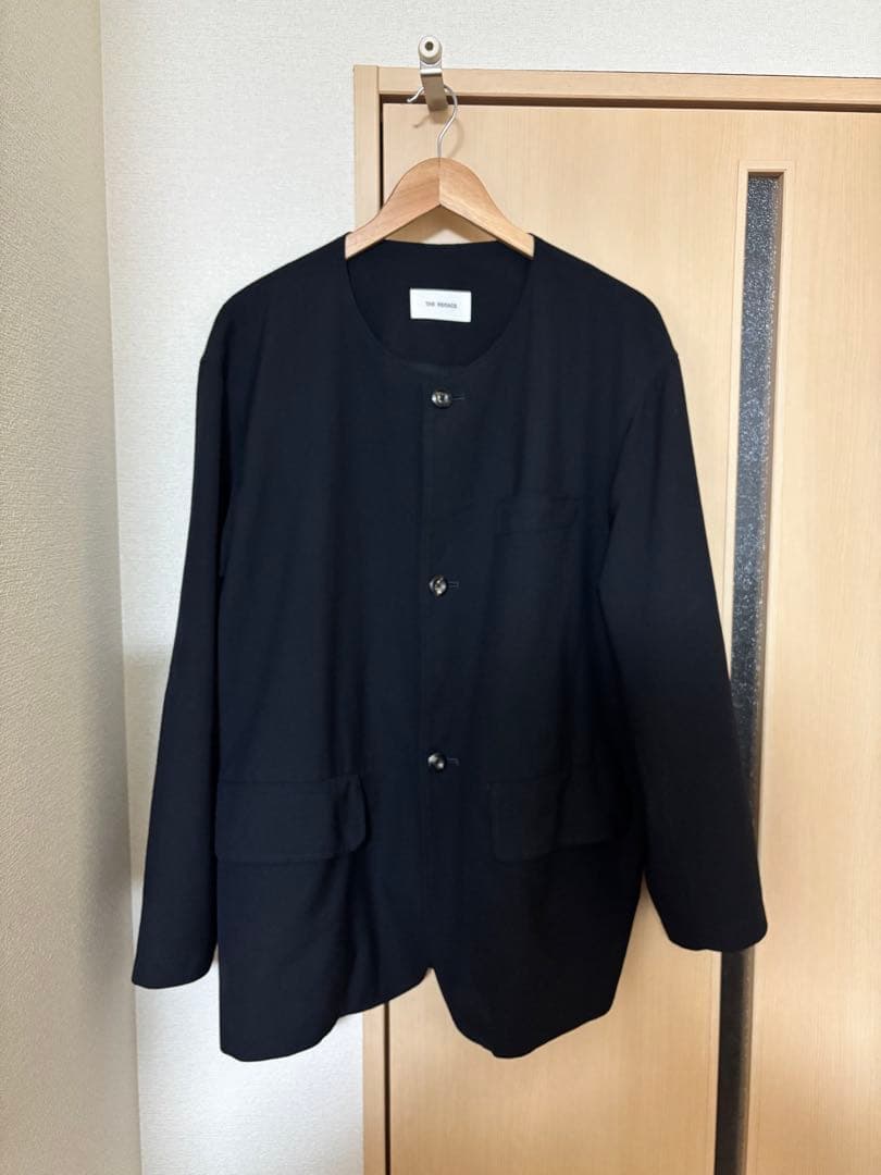 THE RERACS ブラック ノーカラージャケット