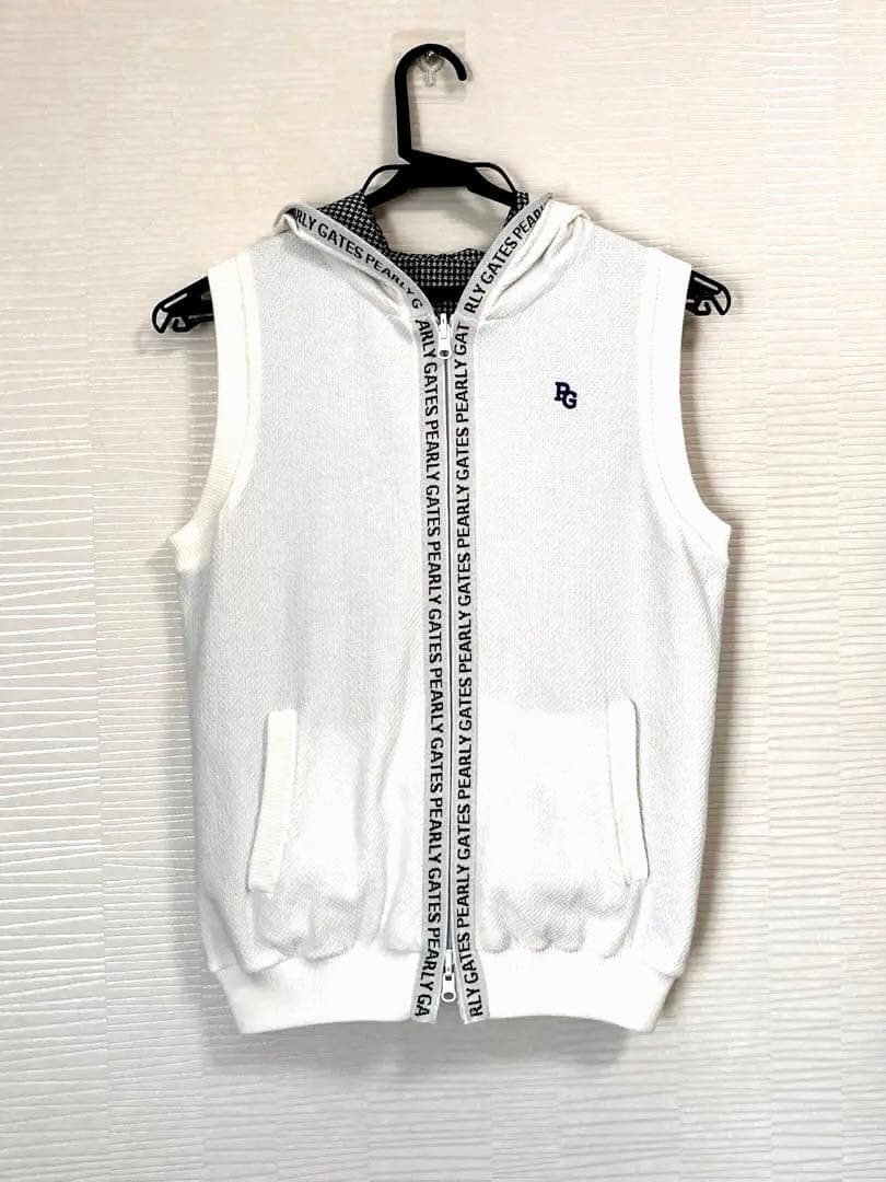 PEARLY GATES レディースフード付きリバーシブルベスト