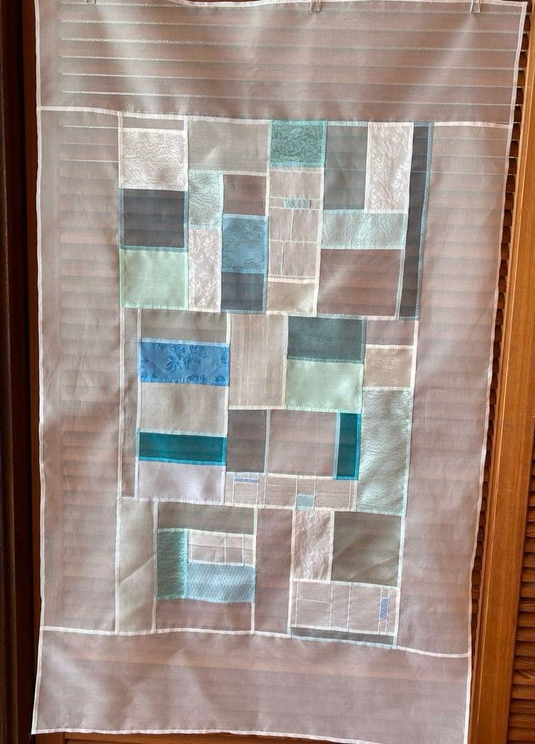 薄絹のタペストリー・空　韓国ポジャギ　ハンドメイド