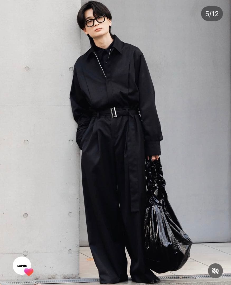 LAPIIS ツナギ　ブラック