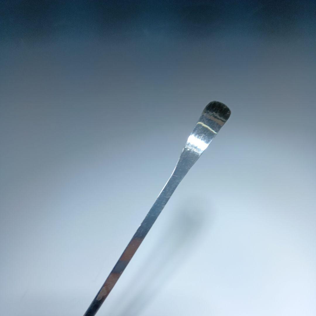 銃銀製　竹節茶杓　共箱　重さ(9.3)グラム