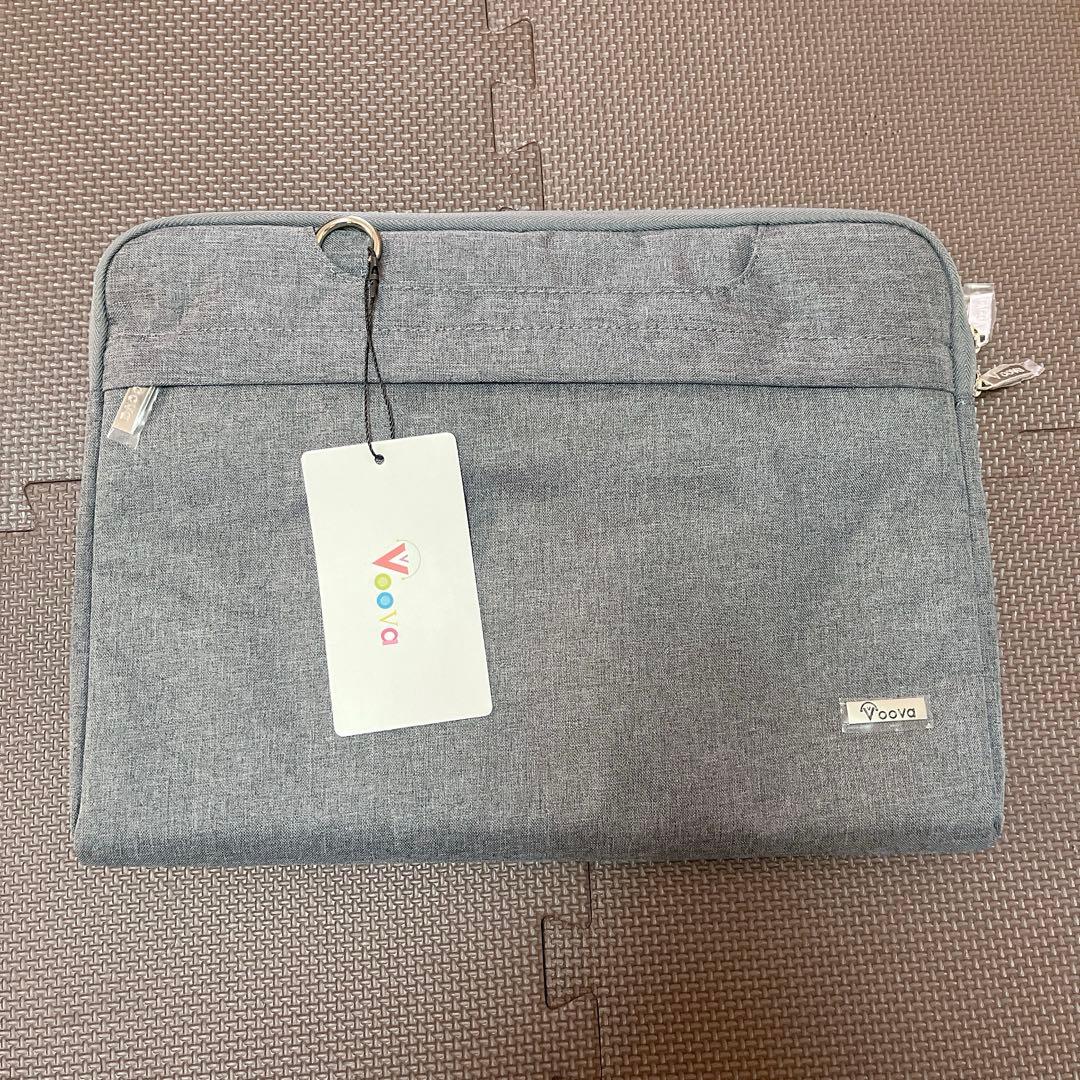 ノートパソコン ケース 衝撃吸収 ショルダーストラップ付き グレー 男女兼用