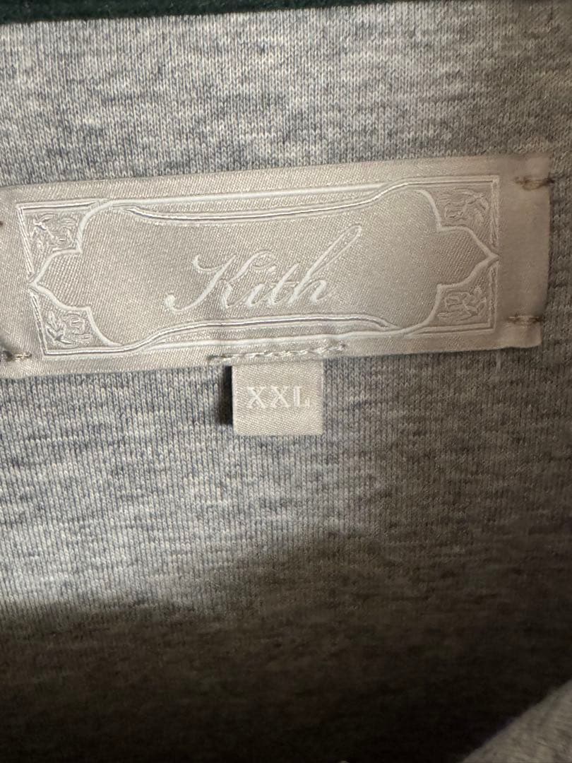 Kith スエード風ストライプポロシャツ XXL