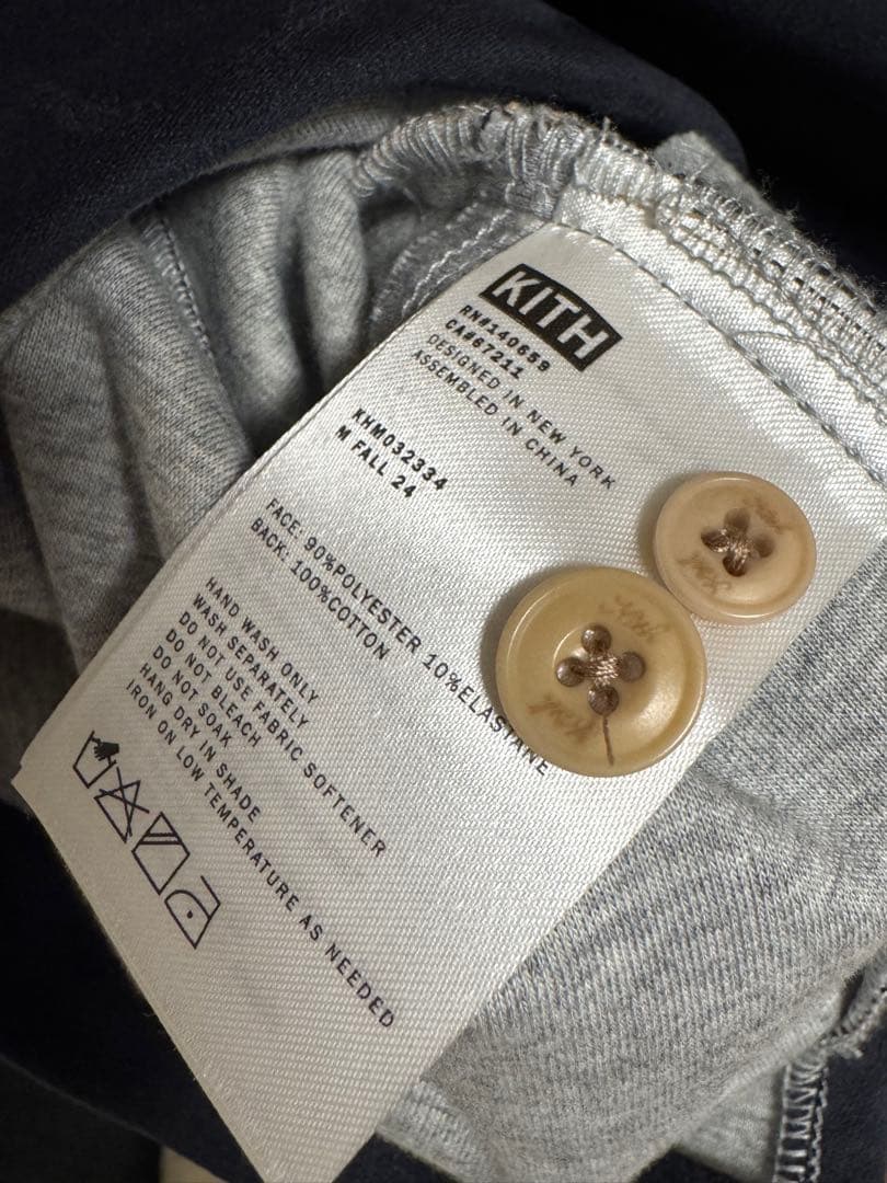 Kith スエード風ストライプポロシャツ XXL