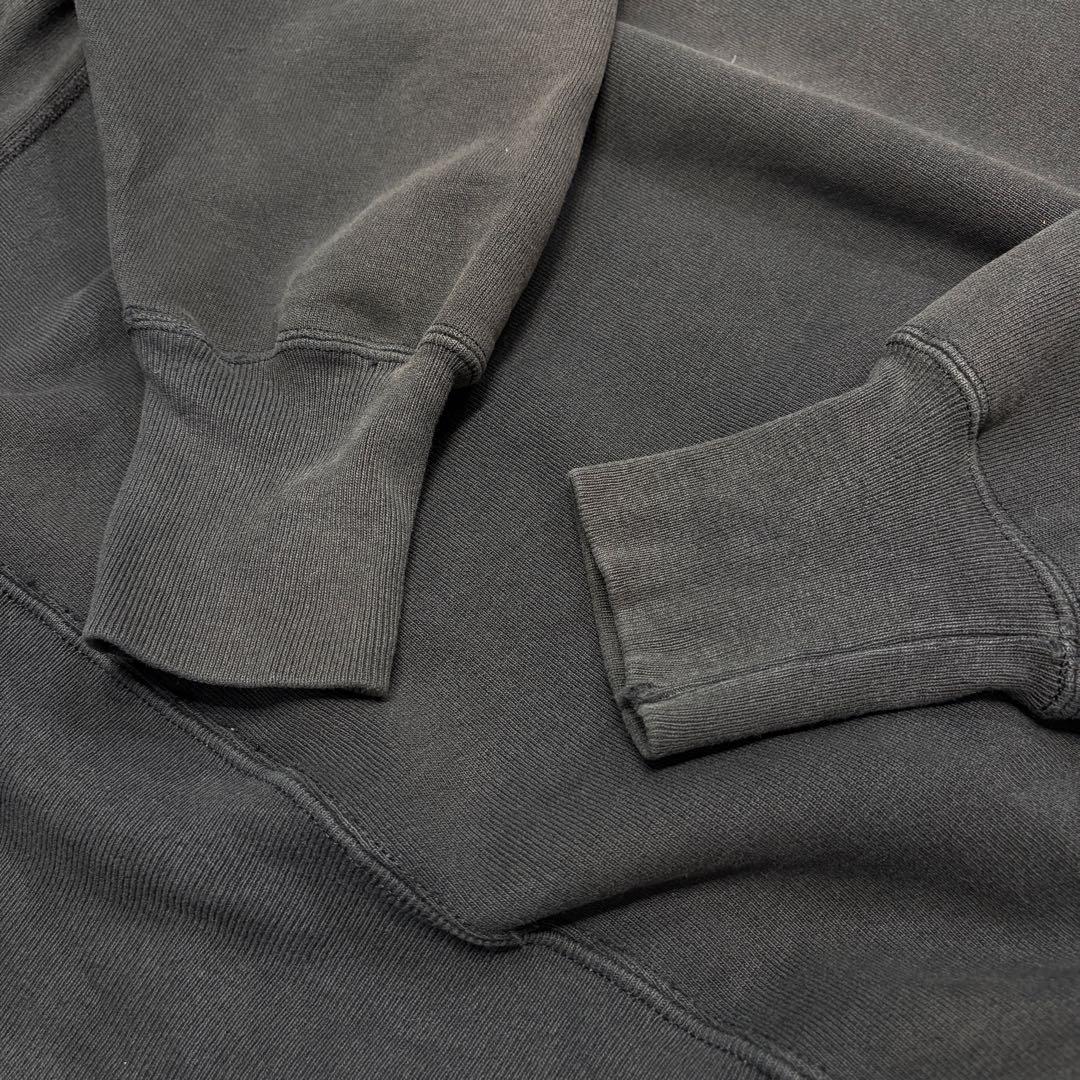 90s 刺繍タグ リバースウィーブ チャンピオン 無地 目無し ブラック 黒 L