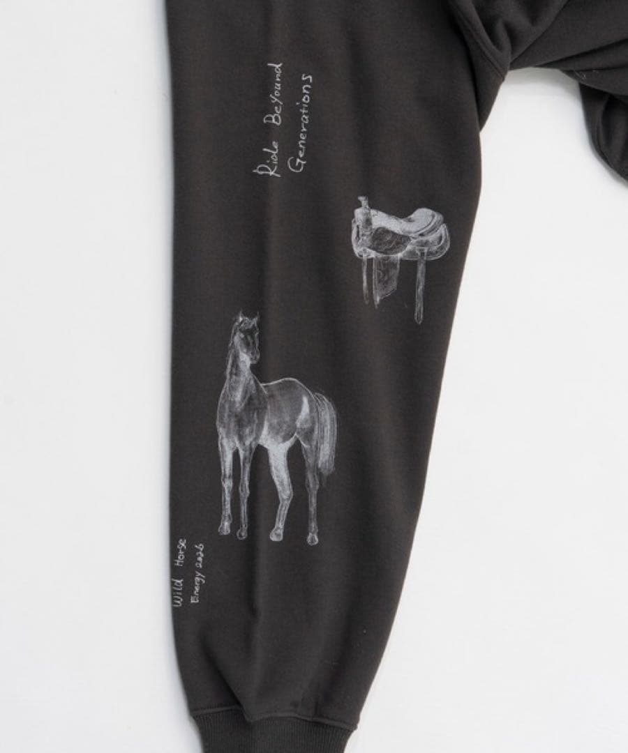 新品　MAISON SPECIAL 総柄プリント　トレーナー　チャコールグレー