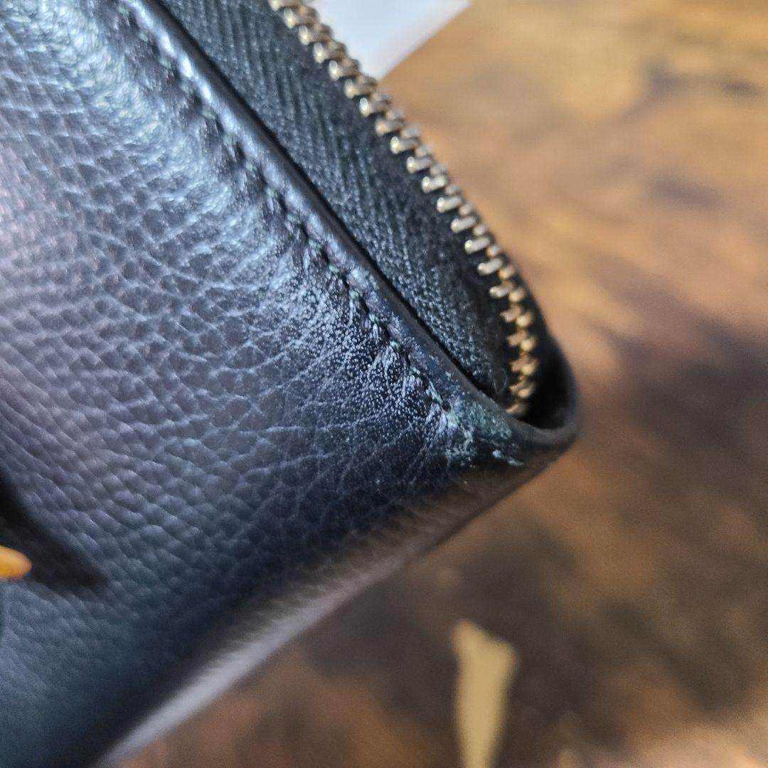 GUCCI ブラック レザー ソーホー 長財布 タッセル ラウンドファスナー