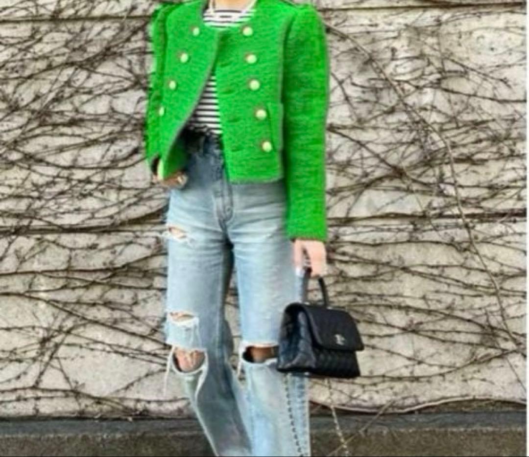 【未使用】cygneモコモコジャケットMグリーン