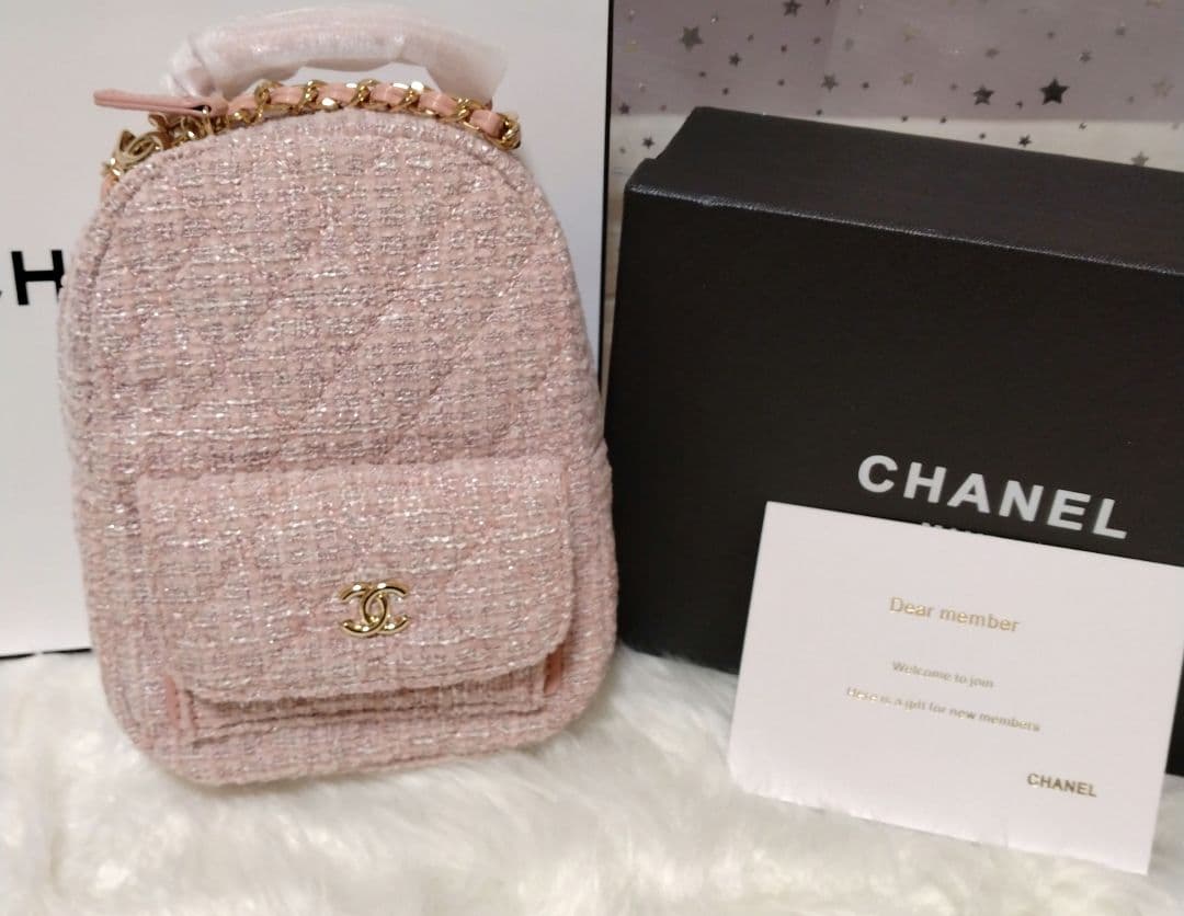 最終価格 CHANEL非売品ギフト 希少 レア ツイードミニリュック