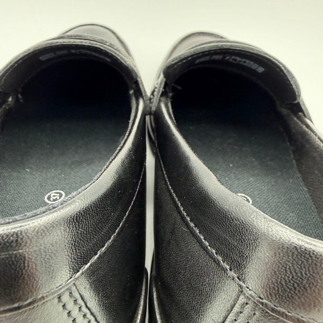 美品！ecco ローファー　黒　レザーシューズ　ペニーローファー　23cm