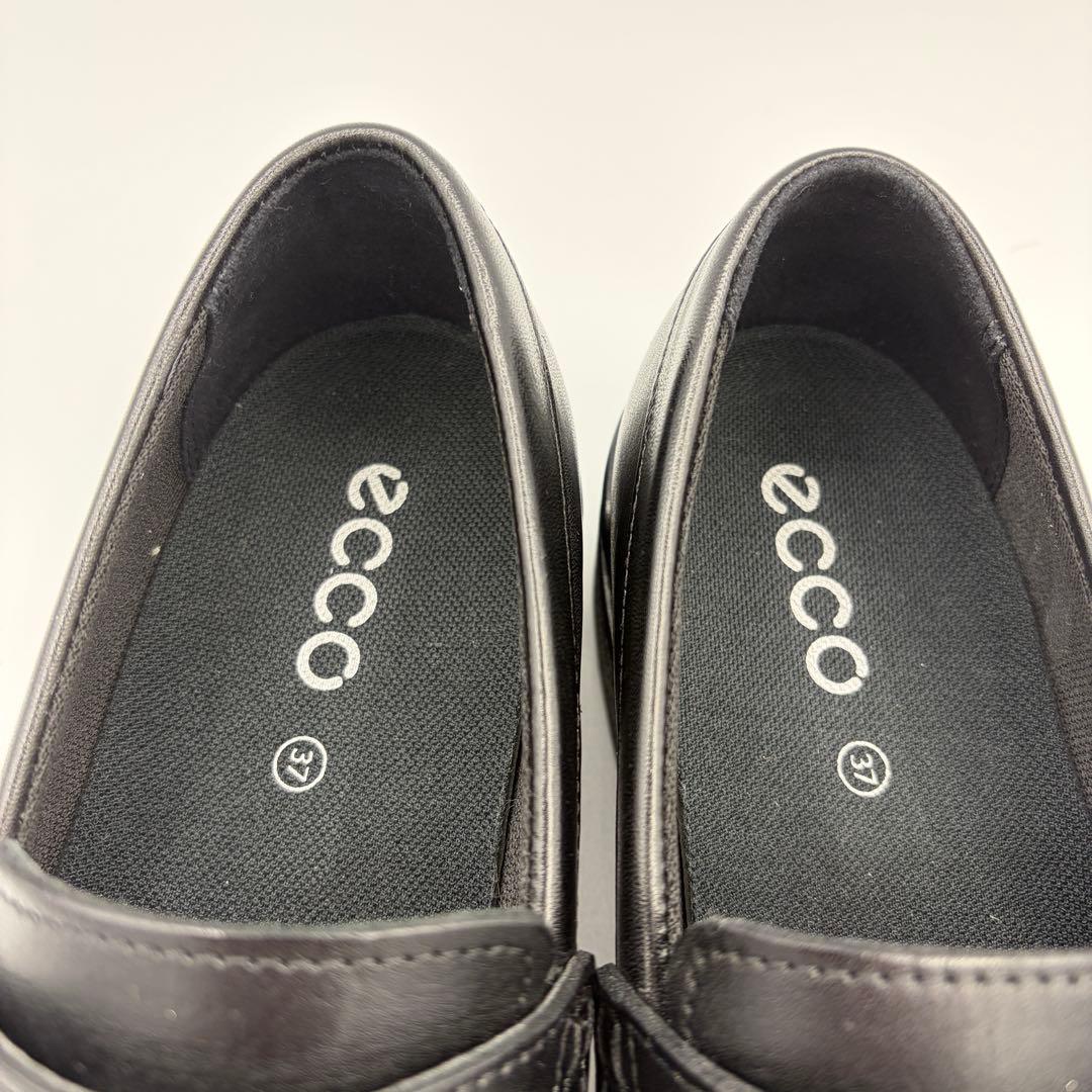 美品！ecco ローファー　黒　レザーシューズ　ペニーローファー　23cm