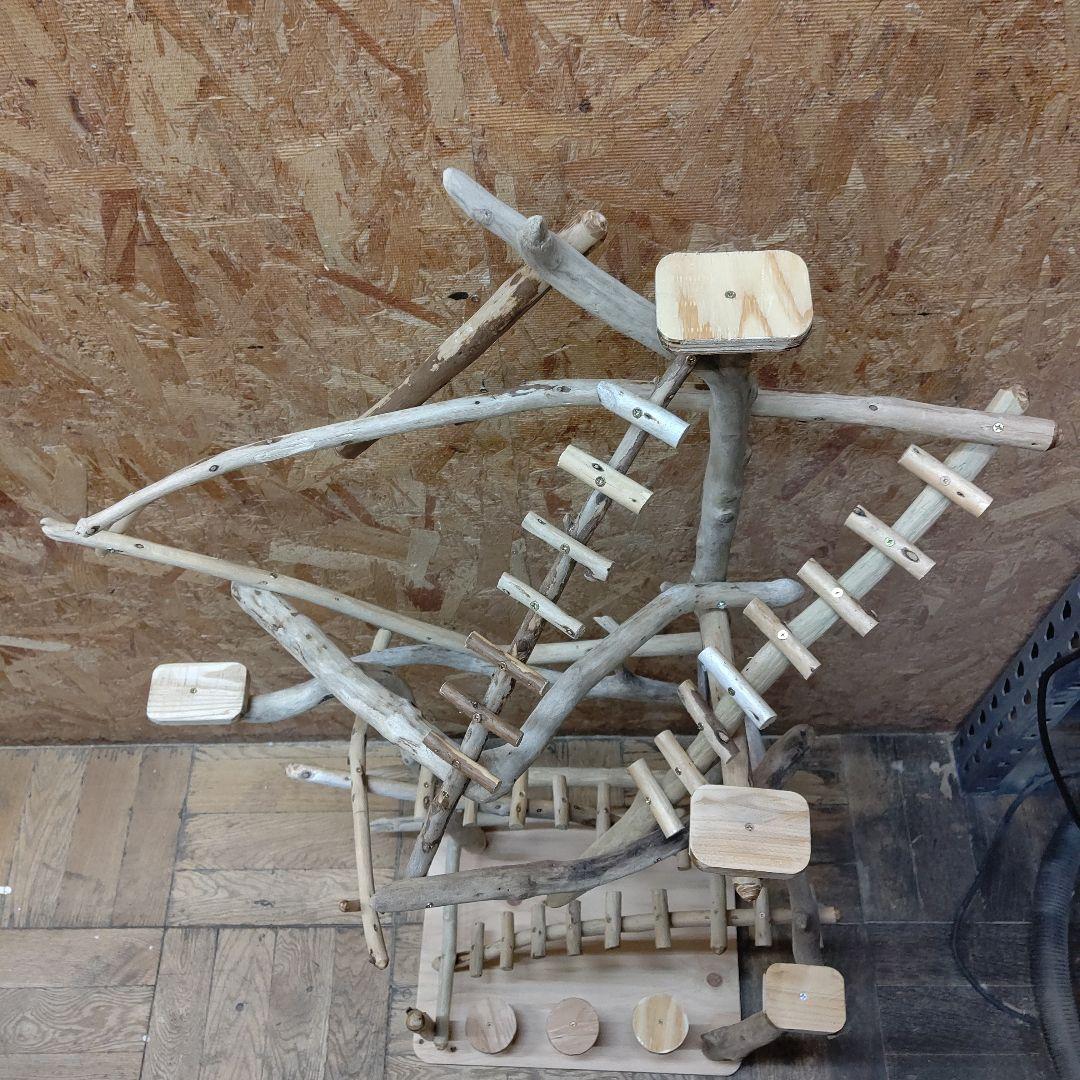 バードアスレチックジム大型(61) 鳥インコ止まり木、流木、鳥の遊び場