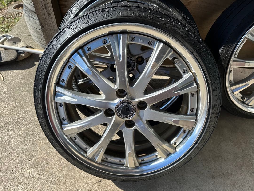 ワークシュバートsc4タイヤ付　17インチ　軽自動車 前後Kid車高調セット